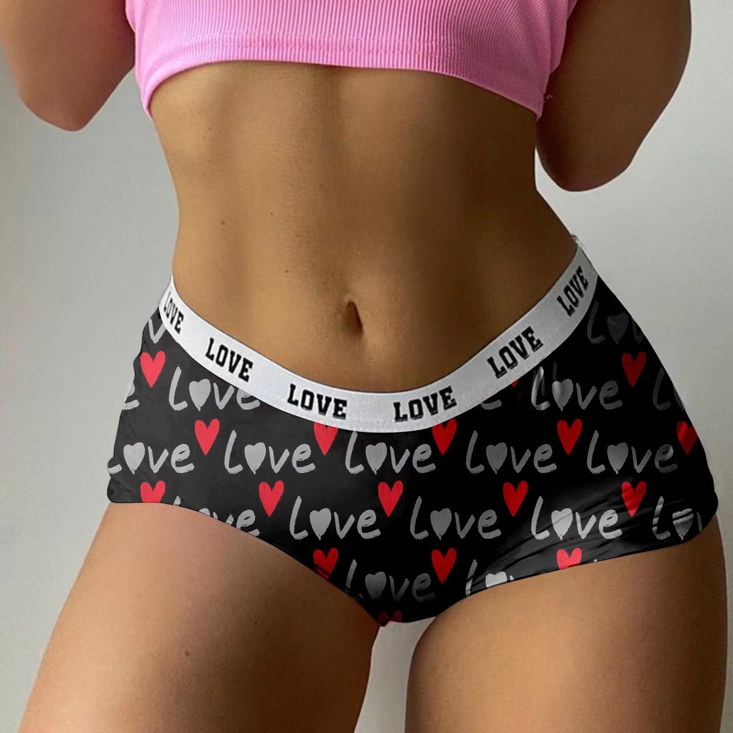 Sexy Red Valentine's Day Lingerie -Push up Breathable Briefs