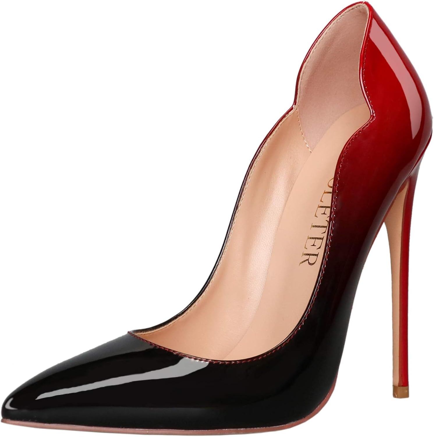 4' Sexy Pointed Toe High Heels Patent Leather Stiletto 