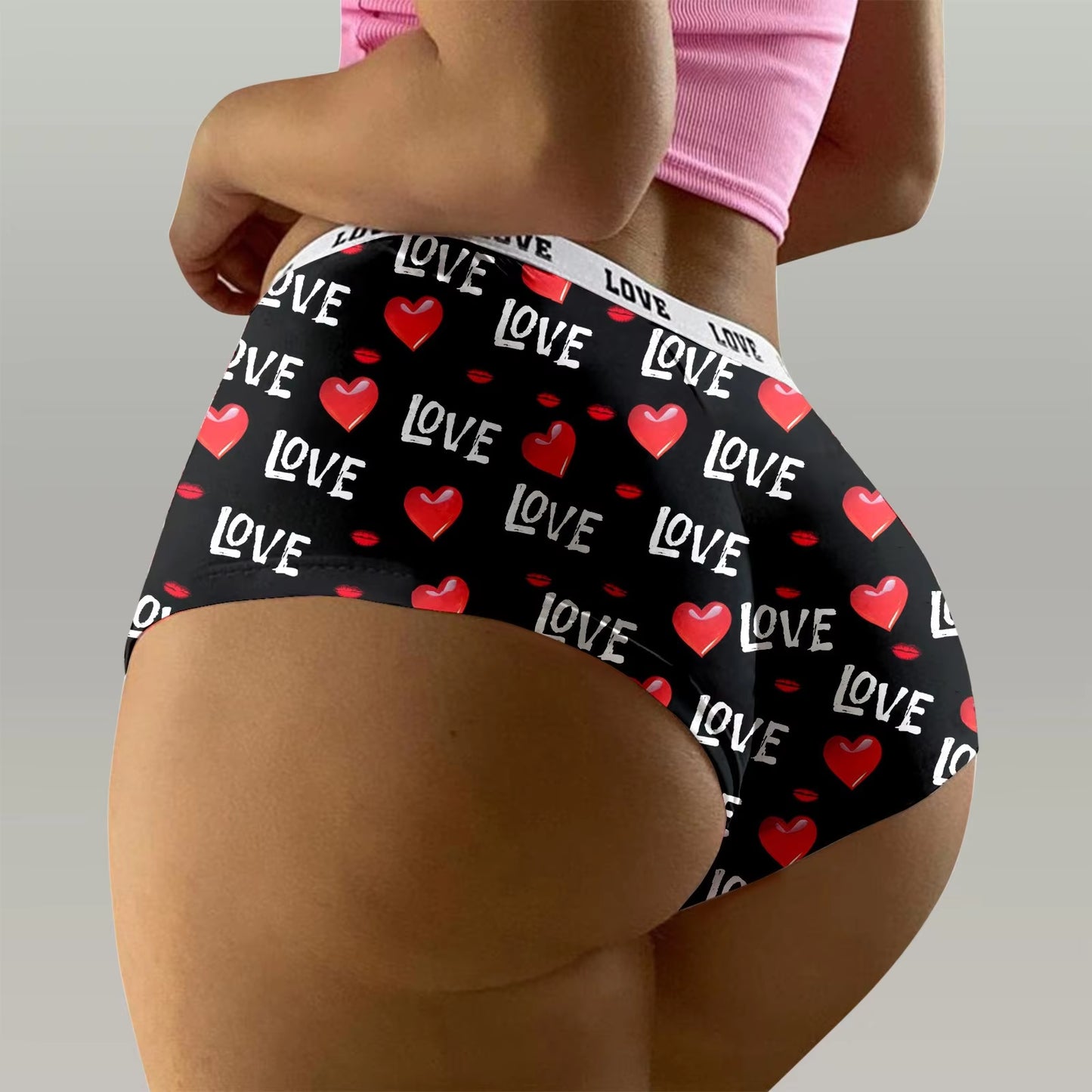 Sexy Red Valentine's Day Lingerie -Push up Breathable Briefs