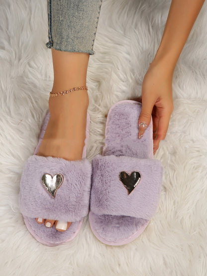 Cozy Chic: Plush Furry Slippers for Women