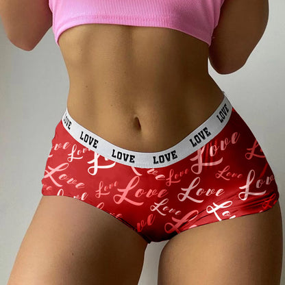 Sexy Red Valentine's Day Lingerie -Push up Breathable Briefs