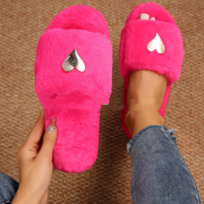 Cozy Chic: Plush Furry Slippers for Women